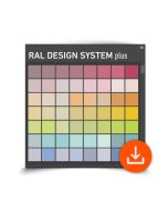 RAL Digitale Farbbibliothek – RAL DESIGN SYSTEM plus, Auszug verfügbarer Farbfelder