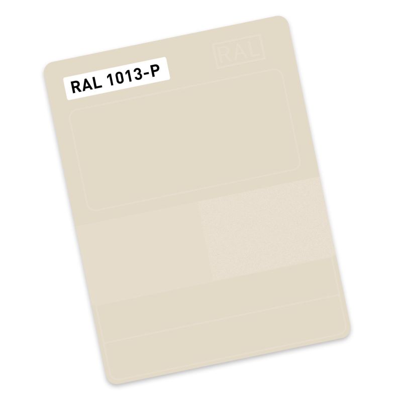 RAL P1 Plastic colour sample 1013 - Oyster white