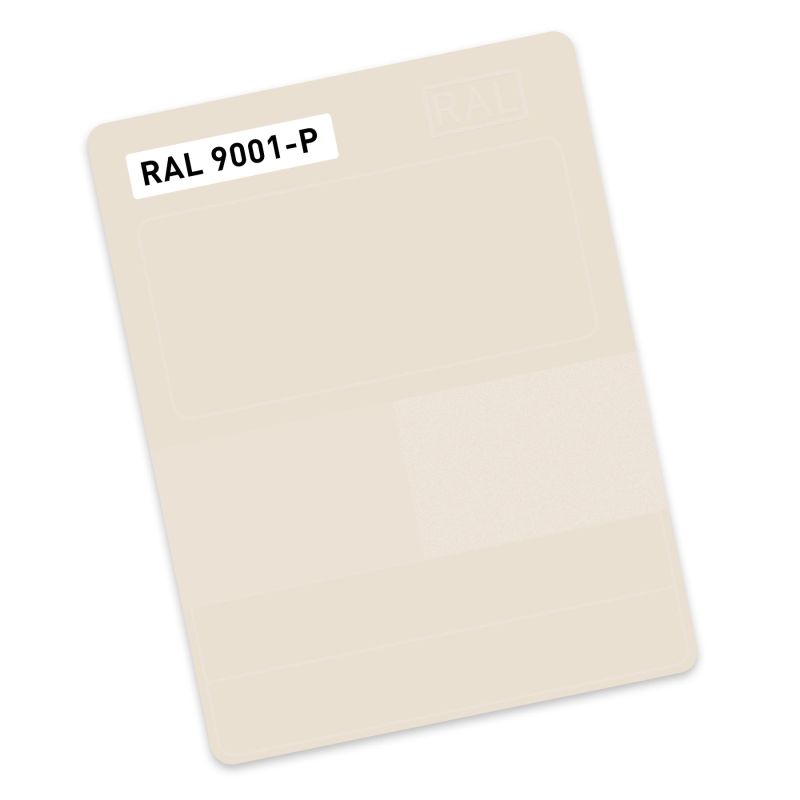 RAL P1 Plastic colour sample 9001 - Cream