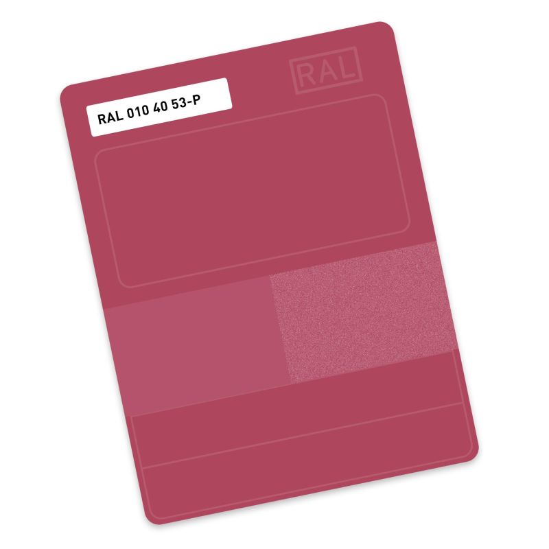 RAL P2 Plastic colour sample hue 010 40 53 - Primal red