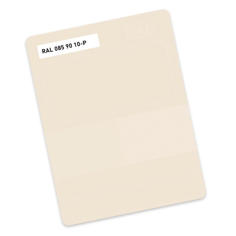 RAL P2 Plastic colour sample hue 085 90 10 - Tulip white