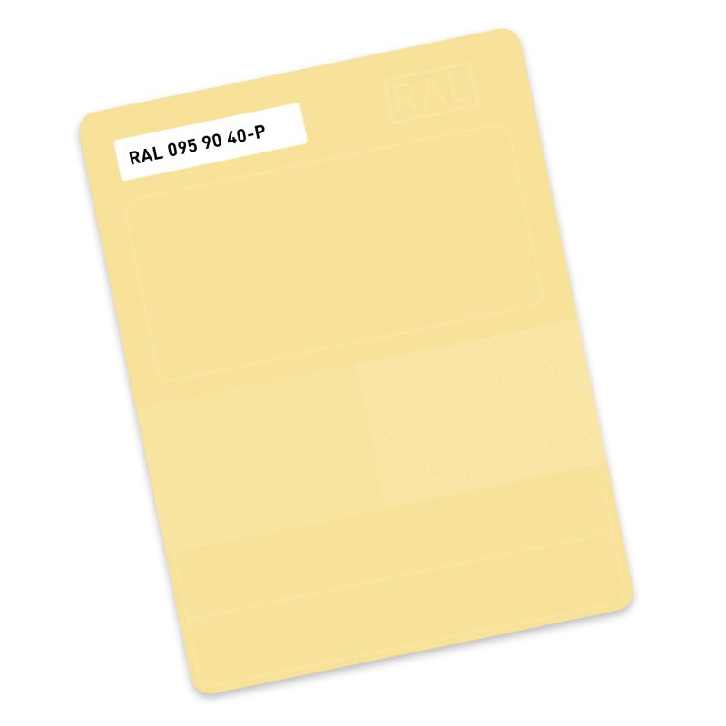 RAL P2 Plastic colour sample hue 095 90 40 - Fresh yellow