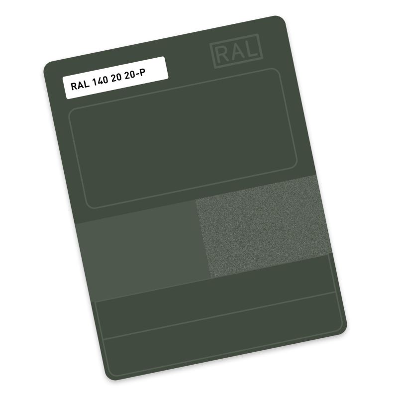 RAL P2 Plastic colour sample hue 140 20 20 - Bavarian green