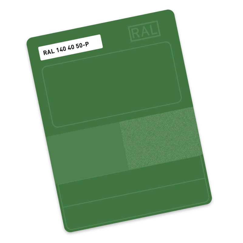 RAL P2 Plastic colour sample hue 140 40 50 - Brazilian green