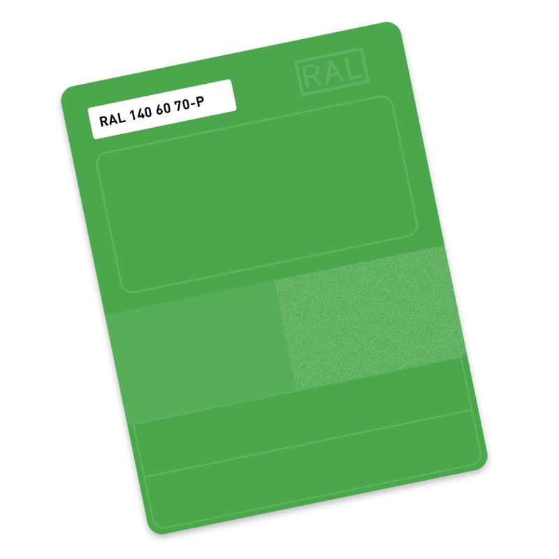 RAL P2 Plastic colour sample hue 140 60 70 - Balloon green