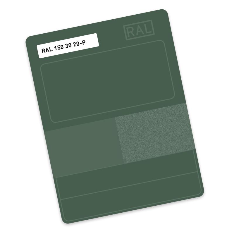 RAL P2 Plastic colour sample hue 150 30 20 - Moselle green