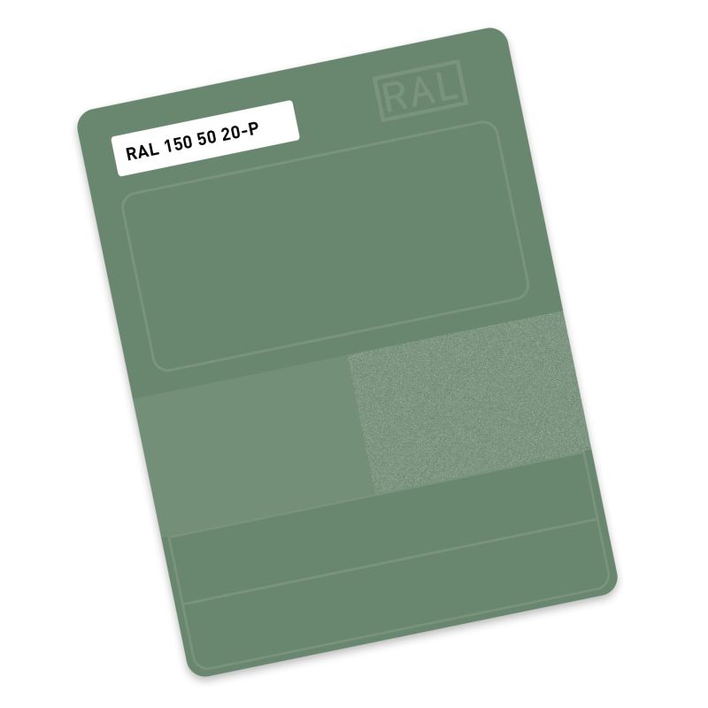 RAL P2 Plastic colour sample hue 150 50 20 - Korean mint