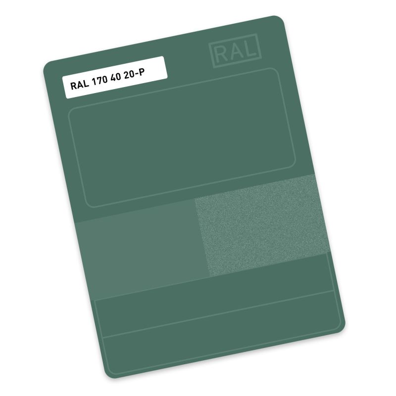 RAL P2 Plastic colour sample hue 170 40 20 - Plantain green