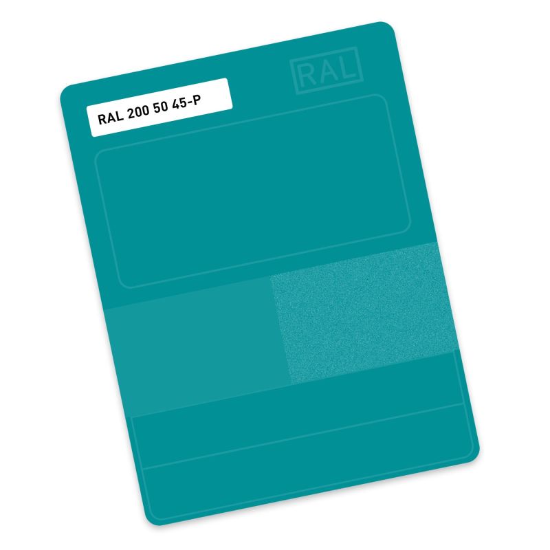 RAL P2 Plastic colour sample hue 200 50 45 - India blue