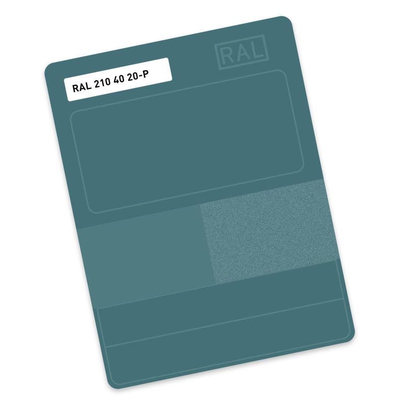 RAL P2 Plastic colour sample hue 210 40 20 - Dusk blue