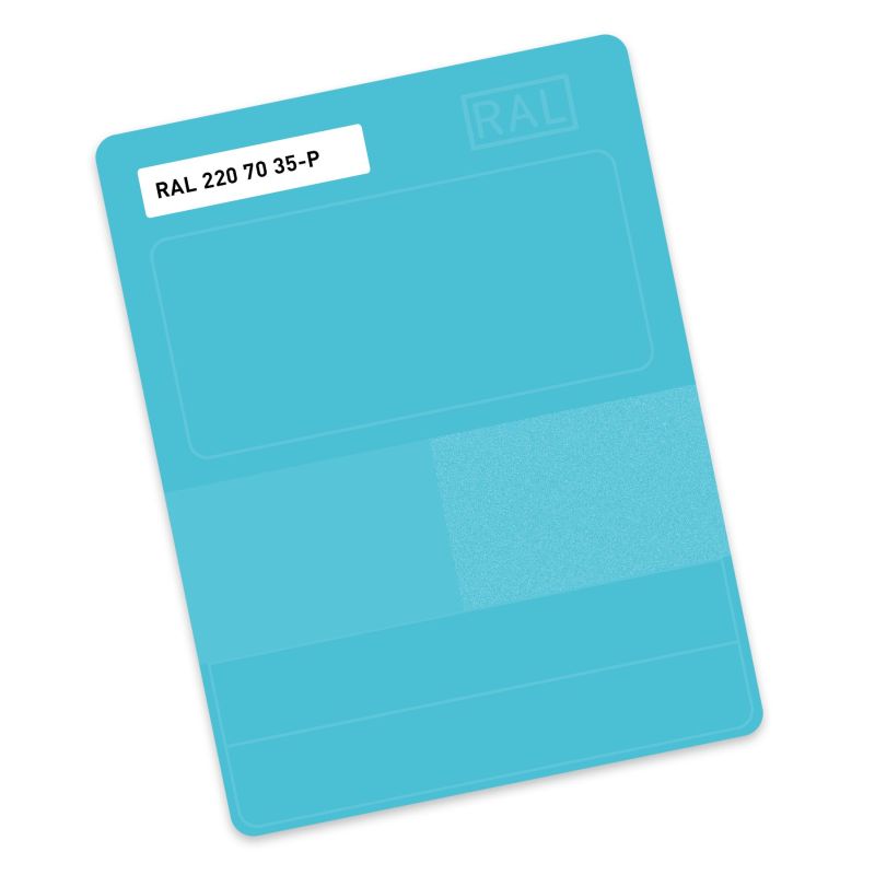 RAL P2 Plastic colour sample hue 220 70 35 - Holiday blue