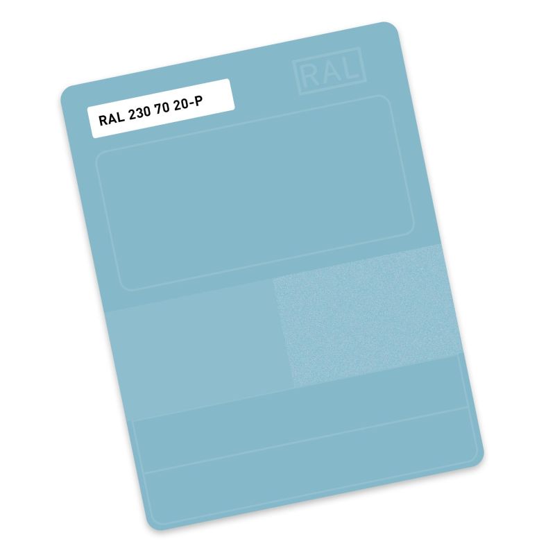 RAL P2 Plastic colour sample hue 230 70 20 - Tennis blue