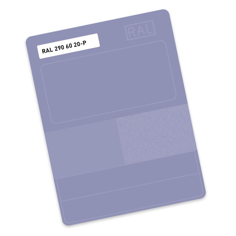 RAL P2 Plastic colour sample hue 290 60 20 - Opera mauve