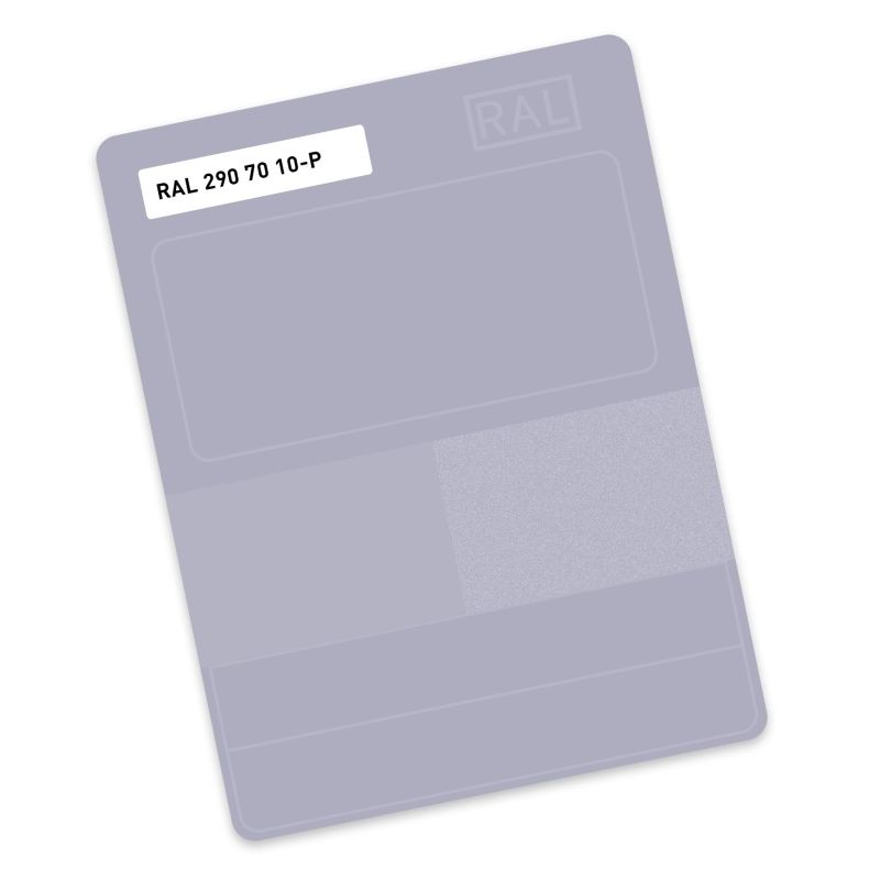 RAL P2 Plastic colour sample hue 290 70 10 - Cream violet