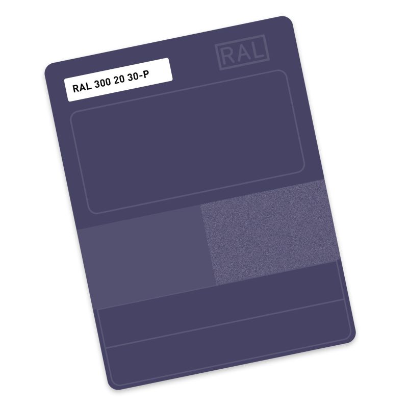 RAL P2 Plastic colour sample hue 300 20 30 - Ceremonial purple