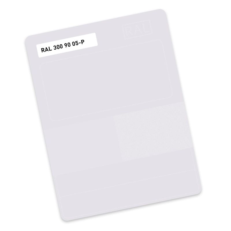 RAL P2 Plastic colour sample hue 300 90 05 - Translucent white