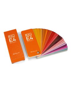 RAL E4 Farbfächer mit veredelter Schutzbox, Metallicfarben aufgefächert