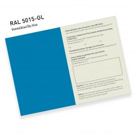 RAL 841-GL Colour primary standard set 5015 - Sky blue